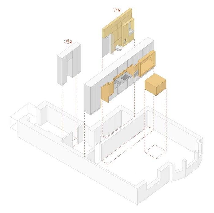 طراحی داخلی آپارتمان 80 متری
